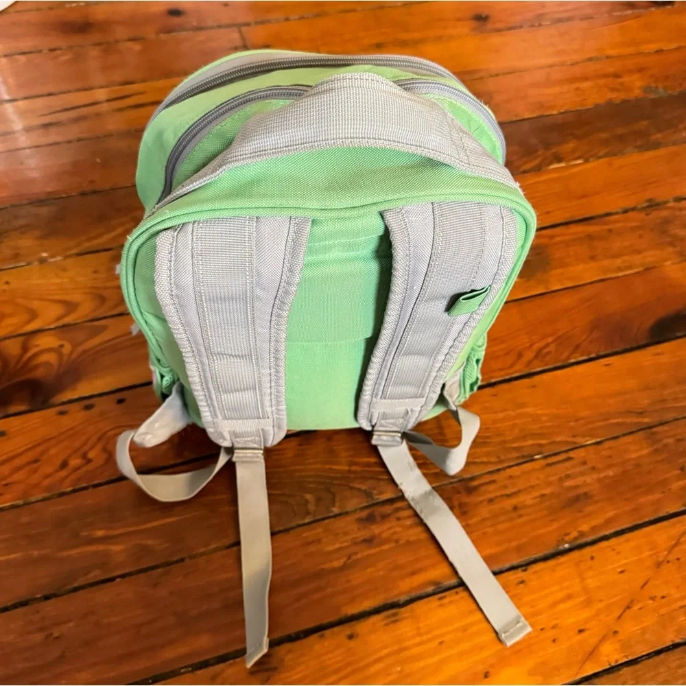 Pottery Barn Backpack Green & Purple Striped Butterfly Caraline